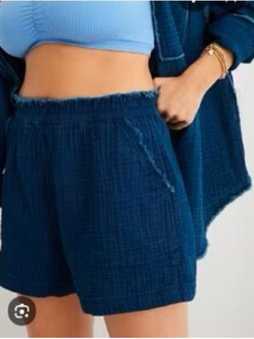 Aerie poolside Relaxed Indigo Cotton-Blend Women's Shorts